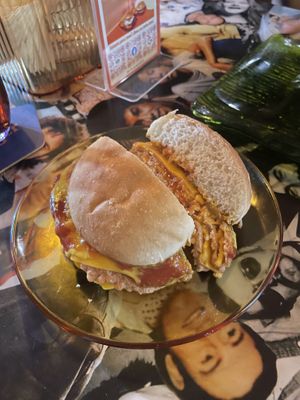 Vegan burger   at Garage Sale in Phnom Penh