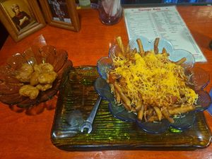 Loaded Chilli fries, nuggets at Garage Sale in Phnom Penh