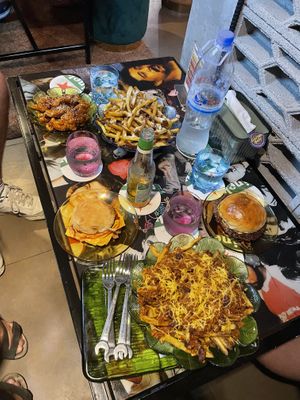 Gigantic loaded fries  at Garage Sale in Phnom Penh