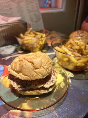 The farm burger  at Garage Sale in Phnom Penh