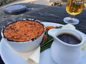 Vegan lentil cottage pie  at The Prince of Wales in Yeovil