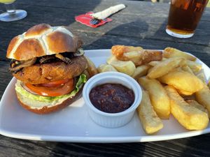 Jackfruit burger  at The Prince of Wales in Yeovil