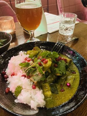 Green curry  at Pink in Warsaw