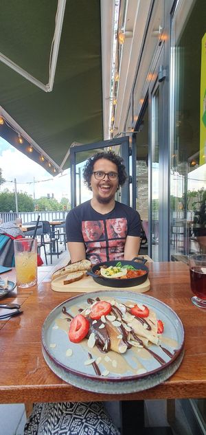 Me about to eat everything. at Pink in Warsaw