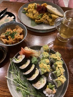 Vegan sushi   at Pink in Warsaw