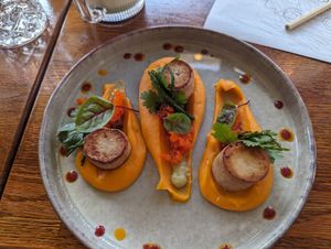 Przegrzebki (mushrooms) super nice! at Pink in Warsaw