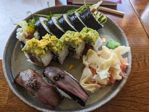 Sushi selection - really good at Pink in Warsaw