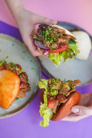 bao oyster mushroom at Pink in Warsaw