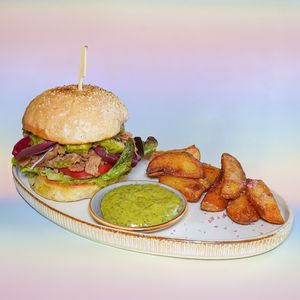 Beef Burger at Pink in Warsaw