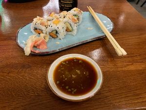 California batat sushi. at Pink in Warsaw