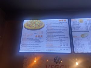 Menu board 1 May 2022  at Veggie Master in Wolverhampton