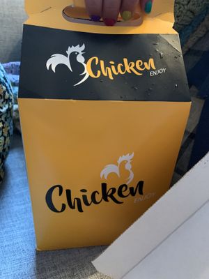 The chicken comes in a box - a KFC like experience  at Veggie Master in Wolverhampton
