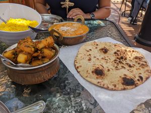 Tandoori roti naan at Apna Indian Kitchen in Santa Barbara