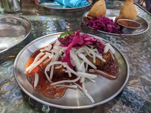 Indian latke at Apna Indian Kitchen in Santa Barbara