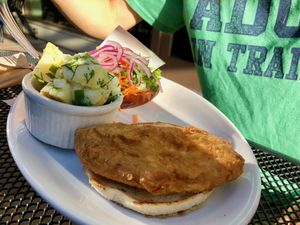 chicken run ranch burger at Native Foods in Tigard