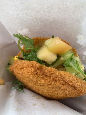 Acarjé vegana! at Acarajé da Dona Norma in Salvador