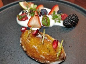 Lemon cake at Cultivate Cafe in Central Singapore