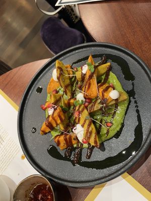 Chaat Roasted Japanese Sweet Potatoes   at Cultivate Cafe in Central Singapore