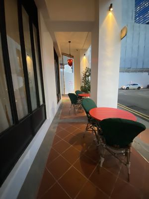 Outside the hotel   at Cultivate Cafe in Central Singapore