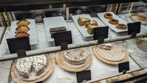 Pastry case at Cultivate Cafe in Central Singapore