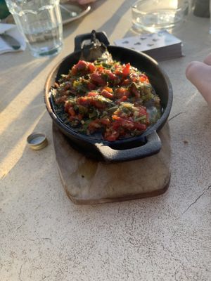 Aubergine salad (eggplant)   at Oromedon in Kos