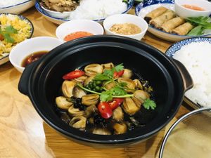 Straw mushroom with green peppers sauce   at Ivy.kitchen in Hue