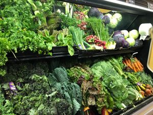 Greens in produce department at Concord Food Co-op in Concord