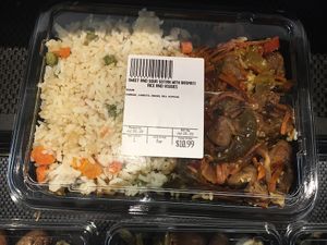 Prepared vegan food at Concord Food Co-op in Concord