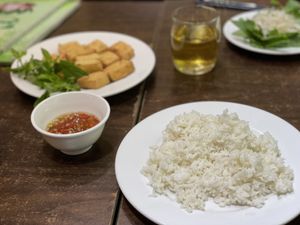 Fried tofu and rice - Tinh Quan, Hue  at Tinh Quan in Hue