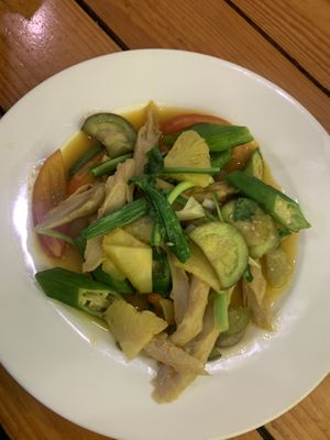 Stir fried gluten  at Tinh Quan in Hue