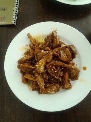 braised jackfruit  at Tinh Quan in Hue