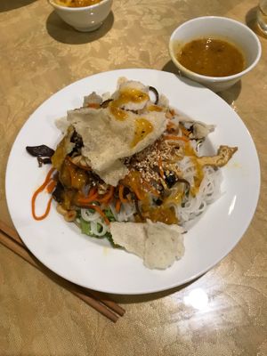 Bun kho or pho kho, I forget. Dry noodles. at Tinh Quan in Hue