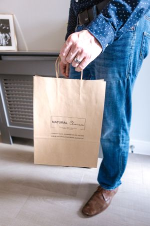 Our Natural Choice Bags are easy to spot!  at Natural Choice in Knaresborough