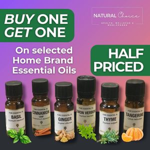Elevate your wellness routine with our Buy One Get One Half Price offer on selected home brand essential oils. at Natural Choice in Knaresborough