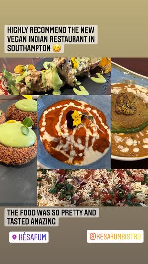 Stunning Indian food, looks too pretty to eat 🤩  at Késarum in Southampton