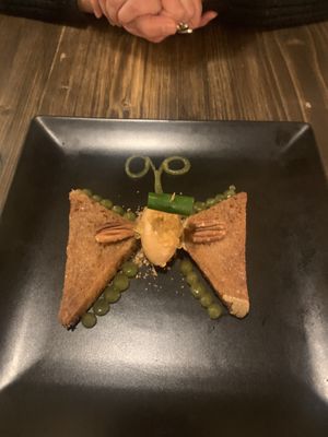 Bread and butter pudding Indian-style - a perfect end to the meall  at Késarum in Southampton