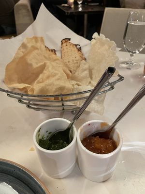 Papas Basket & Chutneys  #Veganuary at Lehja in Richmond