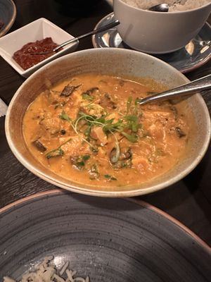 Portabello-Tofu Kozhambhu  at Lehja in Richmond