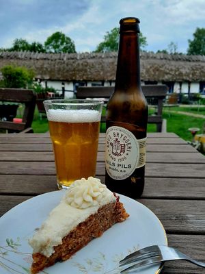 Carrot cake at Kaffestugan Alunbruket in Broesarp