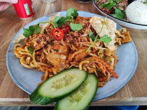 #18 fried udon noodles. good, but I've had better at An Chay in Zurich