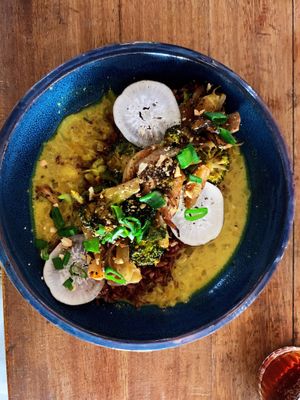 Red rice and veggies  #Veganuary at Mariposas in Marseille