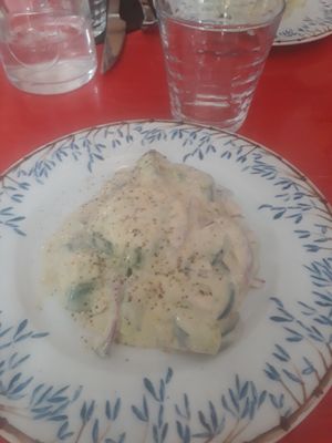 Cucumber salad at Mariposas in Marseille