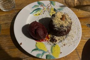 chocolate cake at Mariposas in Marseille