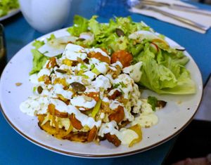 Potato pancakes w/cauliflower at Mariposas in Marseille
