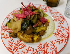 Potatoes + something something... at Mariposas in Marseille