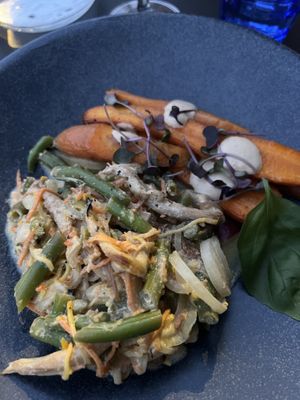 Pleurotus with carrots   at Mariposas in Marseille