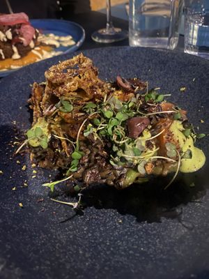 Main: black rice  at Mariposas in Marseille