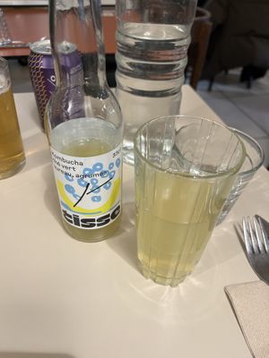 Seasonal kombucha  at Mariposas in Marseille