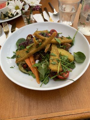Polenta ratatouille  at Mariposas in Marseille