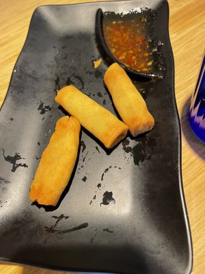 Veg spring rolls  at Bamboo Inn in North West London